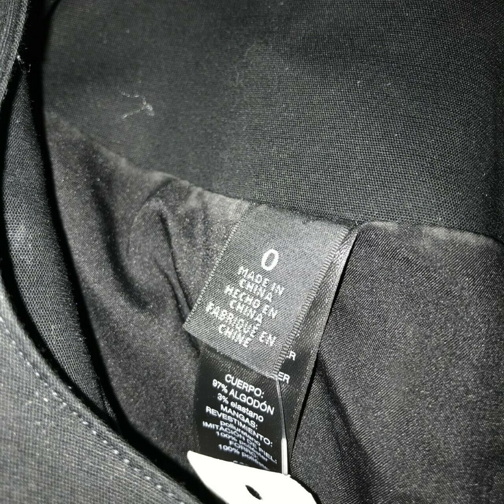 Chico's Fasten Down Color Block Sleeve Jacket Sz 4 - Picture 6 of 6